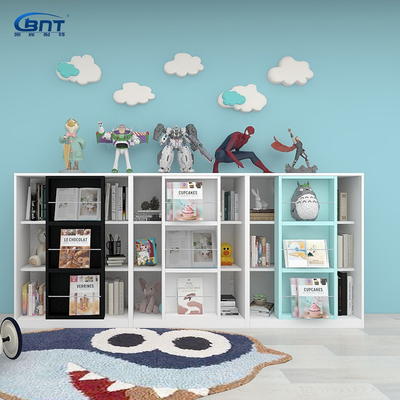 Kids Room Furniture Steel Storage Bookshelf Electrostatic Powder Coating