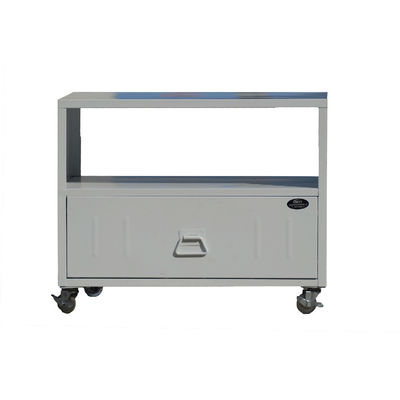 Movable Cupboard Steel TV Stand Metal Home Storage Furniture With Drawer