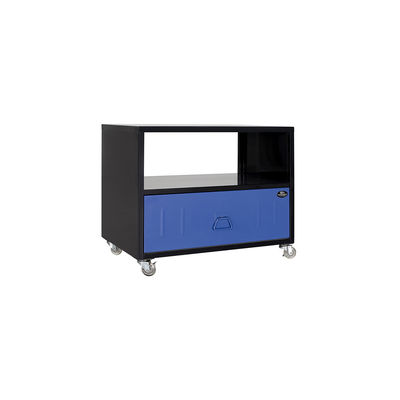 Movable Cupboard Steel TV Stand Metal Home Storage Furniture With Drawer