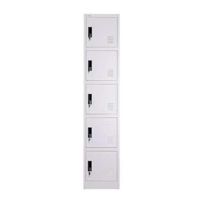 Steel Furniture 1 Line 5 Doors Metal Lockers Structure Wardrobe