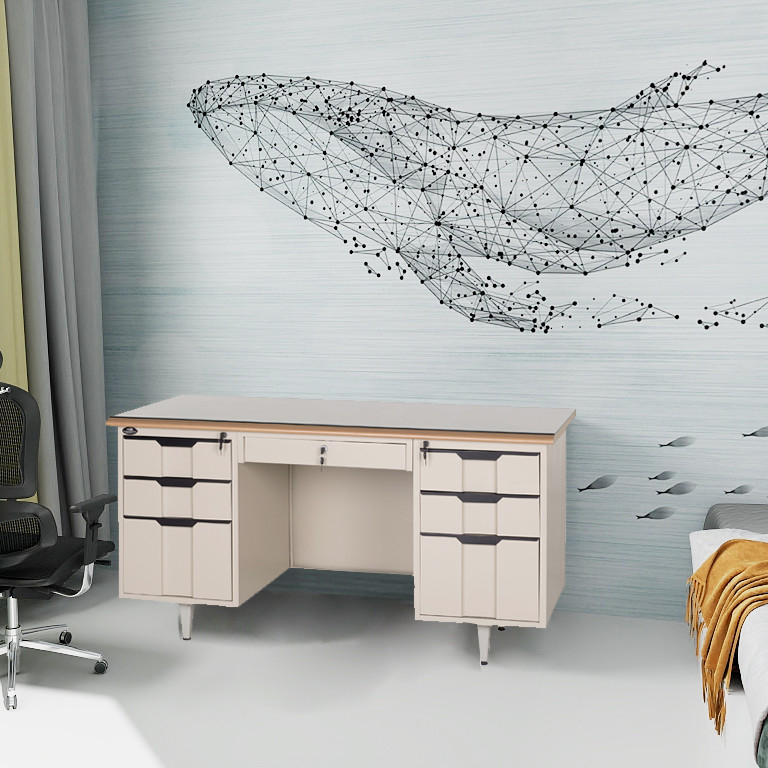 0.5-1.5mm Thickness Study Latest Steel Executive Desk Modern Office Table